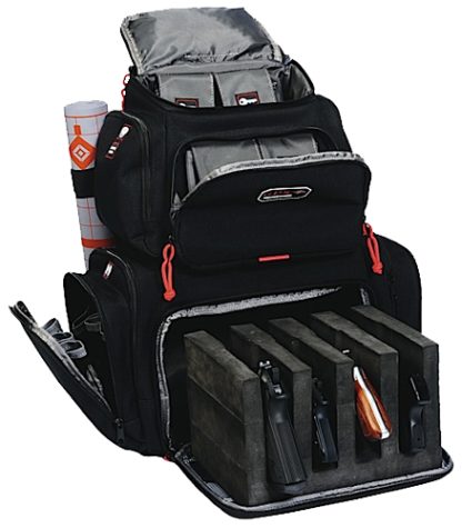 GPS Bags 1711BP Handgunner  Black 1000D Nylon Holds 4 Handguns