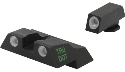 Meprolight USA 102263301 Tru-Dot Sight Set Green Tritium Front/Orange Tritium Rear/Black Frame, Compatible w/ Glock 26/27, Post/Dovetail Mount