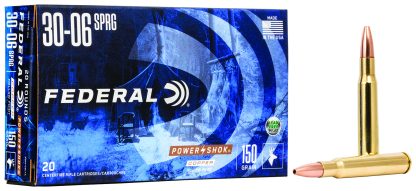Federal 24385LFA Power-Shok  243Win 85gr Copper Hollow Point 20 Per Box/10 Case