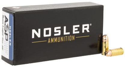 Nosler 51017 Assured Stopping Power Handgun 9mmLuger 115gr Jacketed Hollow Point 50 Per Box/10 Case