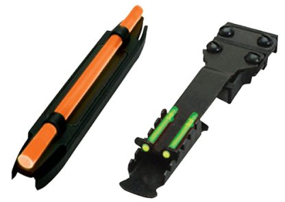 HiViz C3002 C-Series Magnetic Turkey/Deer Sight Set  Black | Orange Fiber Optic Front Sight Green Fiber Optic Rear Sight
