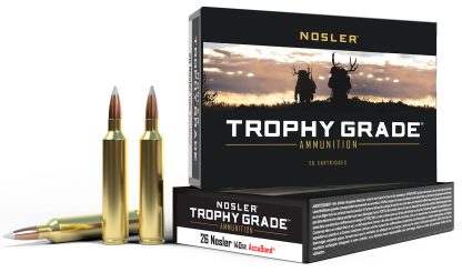 Nosler 60014 Trophy Grade  26Nosler 140gr Nosler AccuBond 20 Per Box/10 Case