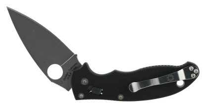 Spyderco C101GP2 Manix 2  3.37" Folding Drop Point Plain CPM S30V SS Blade Black G10 Handle Includes Pocket Clip