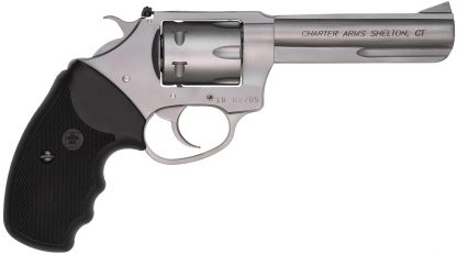 Charter Arms 72342 Pathfinder Target 22 Mag, 8rd 4.20" Matte Stainless Steel Barrel & Cylinder, Anodized Aluminum Frame w/Black Finger Grooved Rubber Grip, Exposed Hammer
