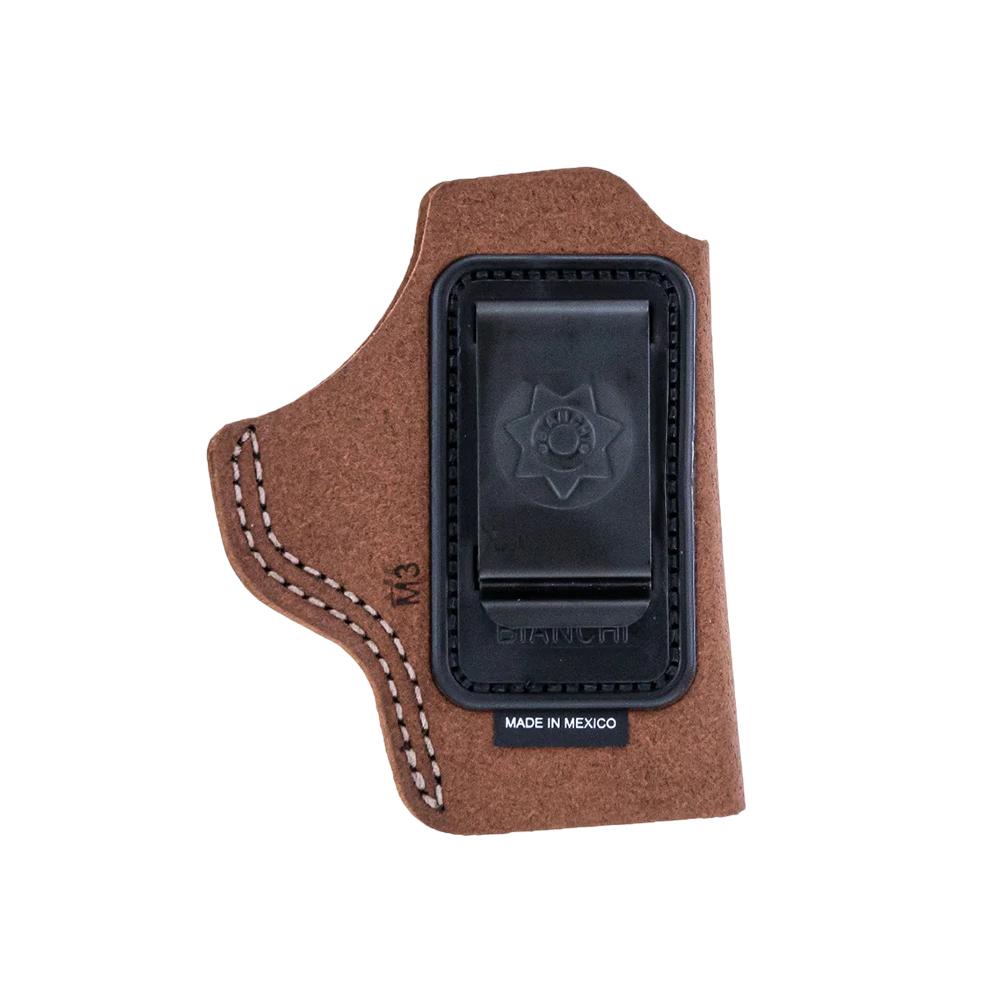 Bianchi Model 6 IWB Holster for Glock 43 Brown Suede RH