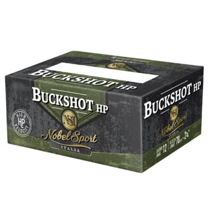 Nobel Law Enforcement Buckshot Shotshells 12ga 2-3/4" 27-pellet 1325fps #4B 250/ct