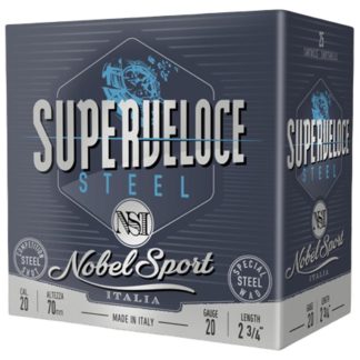 Nobel Target Steel Shotshells 20 ga 2-3/4" 7/8oz 1378 fps #7 25/ct
