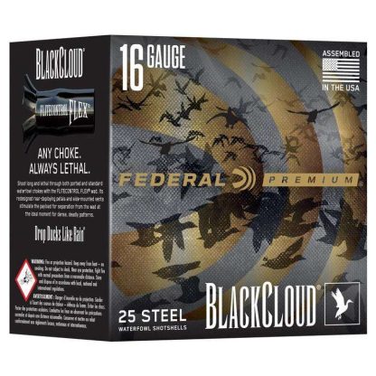 Federal Black Cloud Waterfowl Shotshells 16ga 2-3/4" 7/8oz 1450fps #2 25/ct