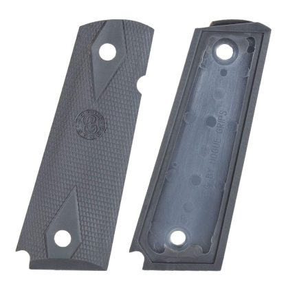 Hogue Colt Government Grips .45 1911 Rubber Grips Panels Checkered - Pewter