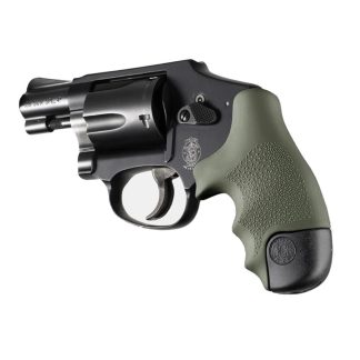 Hogue Overmolded Rubber Tamer Grip S&W Round Butt J-Frame Centennial Revolvers & Polymer M&P Bodyguard 38 OD Green