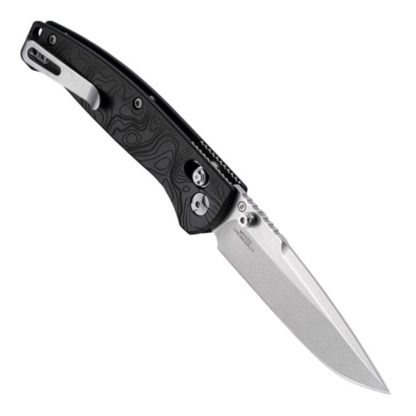 Hogue Mysto Folder Knife 3-2/5 Drop Point Blade Black Diamond Metal
