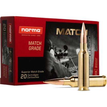 Norma Golden Target Rifle Ammunition 6.5 Creedmoor 130gr BTHP 2851 fps 20/ct