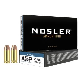 Nosler ASP Handgun Ammo .45 ACP 185 gr JHP 915 fps 50/ct