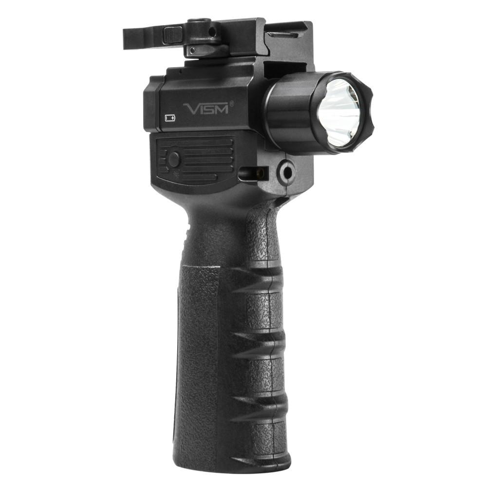 NcSTAR VISM Vertical Grip Weapon Light with Strobe FlashLight & Green Laser 300 Lumen Black