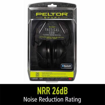Peltor Sport Tactical 500 Electronic Ear Muffs 26dB Black