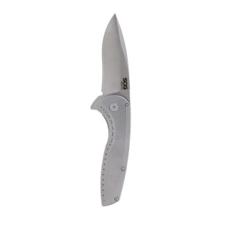 SOG Knives Aegis FLK 2.0 Folding Knife 3-1/4" Drop Point Blade Silver Blister