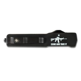 Templar Knives Premium Weighted Come and Take It Slim Knife 3-1/8" Drop Point Blade Black