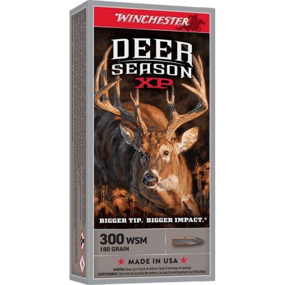 Winchester Deer Season XP Rifle Ammunition .300 WSM 180gr PT 2900 fps 20/ct