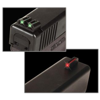 Truglo Fiber-Optic Fixed Sights Fit Kimber 1911 models Front Red/Rear Green