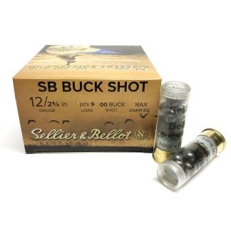 Sellier & Bellot Shotshells 12 ga 2-3/4" 12 plts #00 1200 fps 25/ct