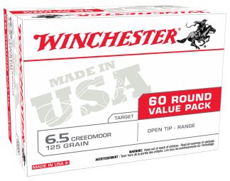 Winchester Ammo USA65CMVP USA Ready  6.5Creedmoor 125gr Open Tip 60 Per Box/4 Case *Value Pack