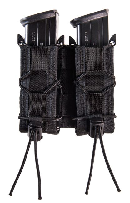 High Speed Gear 13PT12BK TACO Mag Pouch Double Black Nylon Belt Compatible w/ Pistol
