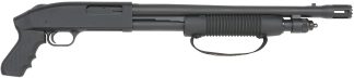 Mossberg 50697 590 Cruiser 12 Gauge Pump 3" 6+1 18.50" Matte Blued Stand-Off Breacher Barrel, Matte Blued Stainless Steel Receiver, Black Pistol Grip