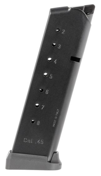 Mec-Gar MGCG4508MATCH 1911 Government 8rd 45 ACP, Blued w/Anti-Friction Coating Carbon Steel