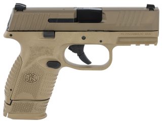 FN 66100818 509 Compact 9mm Luger 3.70" Barrel 12+1 Or 15+1, Flat Dark Earth Polymer Frame With Mounting Rail, Flat Dark Earth Stainless Steel Slide,  No Manual Safety