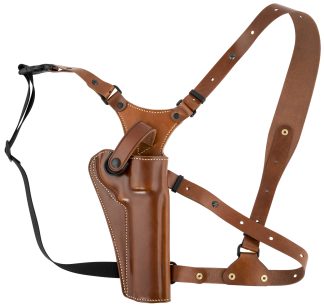 Galco GA128 Great Alaskan  Size Fits Chest Up To 54" Tan Leather Shoulder/Torso Strap Fits Ruger GP100 Fits S&W L Frame Right Hand