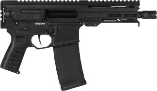 CMMG 55A938FAB Dissent  5.56x45mm NATO 30+1 6.50", Black Cerakote Rec, OEM Grip, Picatinny Buffer Adapter, Zeroed Drop-In Single Stage Trigger