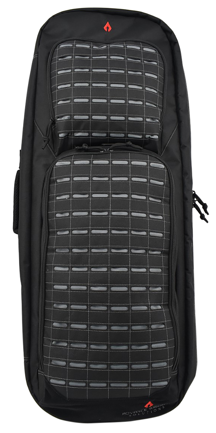 Advance Warrior Solutions FR36RBPBL/GR Frame 36" L Backpack with Side Handle, Black Polyester for Tactical Rifle, Molle Front