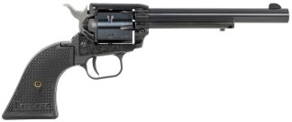 Heritage Mfg RR22MB6PG Rough Rider  22 LR/22 WMR 6 Shot, 6.50" Black Steel Barrel, Black Cerakote Zinc Alloy Frame, Black Cerakote Cylinder, Black Polymer Grip, Hammer/Thumb Safety, Exposed Hammer