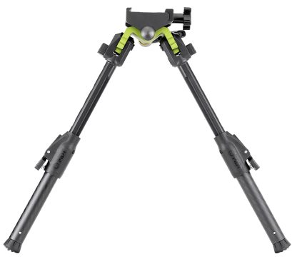 Mdt Sporting Goods Inc 105560GRN GRND-POD Green/Black 4.50"-9" Carbon Fiber/Aluminum, Adj. Throw Lever, 4 Leg Postitions, Fits Picatinny Rail