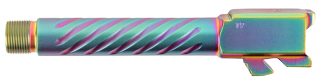 Ballistic Advantage BAPSG175T3W Premium Series  9mm Luger Fits Glock 17 Gen 5 Fluted Threaded Iridescent PVD Stainless Steel