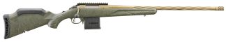 Ruger 46936 American II Predator Full Size 350 Legend 5+1 22" Burnt Bronze Cerakote Spiral Fluted Threaded Barrel & Alloy Steel Receiver w/Picatinny Rail, Green Splatter Adj LOP Synthetic Stock