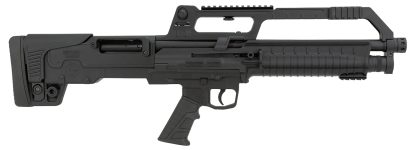 Escort HEBA12180001 BullTac SA 12 Gauge Semi-Auto 3" 5+1 18" Black Stainless Steel Barrel, Black Aluminum/Polymer Receiver w/Picatinny Rail, Black Bullpup Synthetic Stock, Black Grip