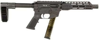 FREEDOM ORDNANCE FX9P8SBM FX-9  9mm Luger 31+1 8" Black Nitride Steel Barrel, M-LOK Handguards, Black Anodized Aluminum Picatinny Rail Receiver, Black SB Mini Brace, AR15 Grip