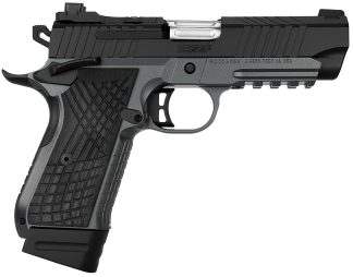 Kimber Mfg.,inc 3100015 KDS9C  9mm 15+1 4.09" KimPro Gray/Black Front and Rear Serrations Stainless Steel Black Crosshatch cut G-10 Grip