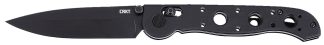 CRKT M16-03XK M16 03XK EDC 3.57" Folding Spear Point Plain Black EDP D2 Steel Blade, Black Grivory Handle