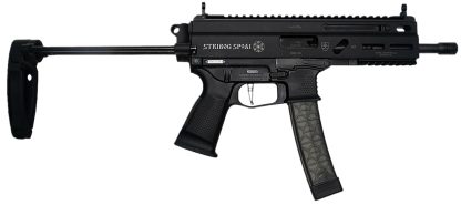 Grand Power 850003223131 SP9A1 Stribog 9mm Luger 30+1 8" Black Threaded Barrel, M-LOK Handguard, Black Aluminum Picatinny Rail Receiver, Black PDW Tailhook Brace, Black Polymer Grip, Thread Protector