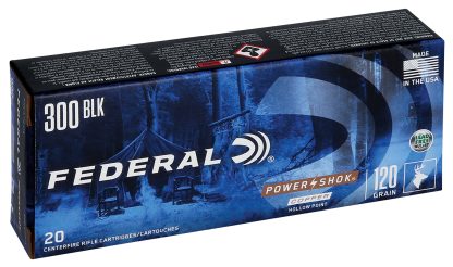 Federal 300BLK120LFA Power-Shok 300Blackout 120gr Copper Hollow Point 20 Per Box/10 Case