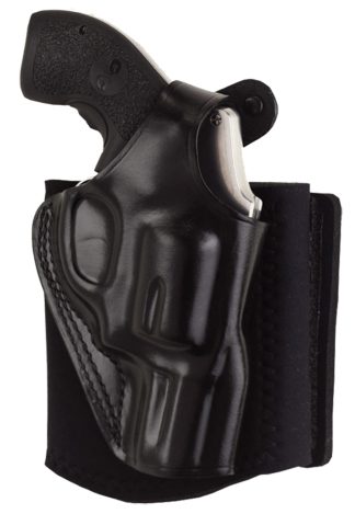Galco AG600RB Ankle Glove  Fits Ankles up to 13" Black Leather Hook & Loop Compatible w/ Sig P365/P365 SAS/Glock 42 Right Hand