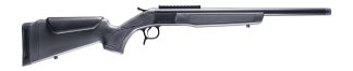 CVA CR4447 Scout  338 ARC 1rd 16.50" Matte Blued Threaded Barrel & Receiver w/DuraSight Rail, Stealth Gray Synthetic Stock