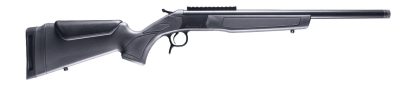 CVA CR4447 Scout  338 ARC 1rd 16.50" Matte Blued Threaded Barrel & Receiver w/DuraSight Rail, Stealth Gray Synthetic Stock