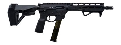 Freedom Ordance FX9P10E-BLK FX9P Elite 9mm Luger 10" Black Nitride Threaded Barrel, Black Anodized Aluminum Receiver w/Picatinny Rail, M-LOK Handguard, Black Polymer SB Tactical SBA5 Brace, Black Poly