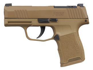 Sig Sauer 3659CXR3P P365 Compact 9mm Luger 10+1 3.10" Black DLC Barrel, Coyote Cerakote Stainless Steel Optic Ready/Serrated Slide & Frame w/Accessory Rail, Polymer Grip, SIG-LOC Footprint