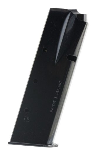 Mec-Gar MGBRHP15B Standard 15rd 9mm Luger, Fits Browning Hi-Power/Springfield SA-35, Blued Carbon Steel