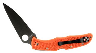 Spyderco C10FPOR Endura 4 Lightweight 3.75" Folding Clip Point Plain VG-10 SS Blade Orange Bi-Directional Texturing FRN Handle Includes Pocket Clip
