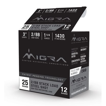 MIGRA STAXD STEEL 12GA 3 1.25OZ #2-BB 25/10